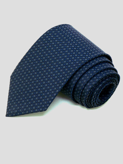 Kanthlangot Self Design Dark Blue Necktie