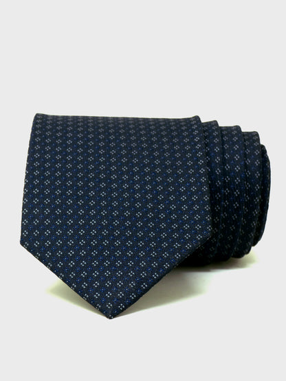 Kanthlangot Self Design Dark Blue Necktie