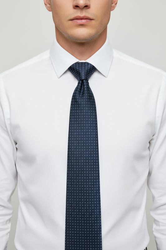 Kanthlangot Self Design Dark Blue Necktie