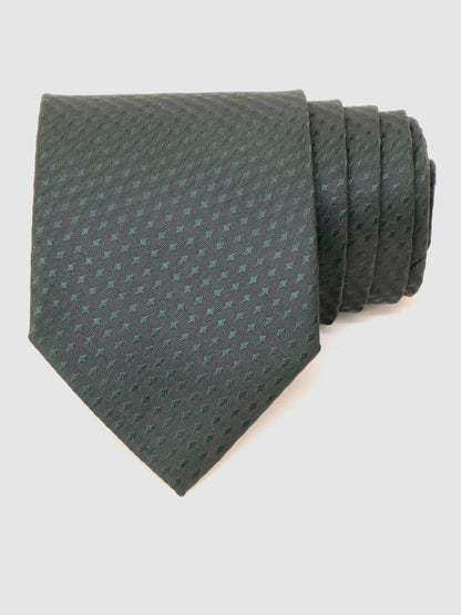 Kanthlangot Self Design Dark Green Necktie