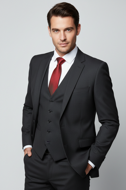 Kanthlangot  Microfibre Red Necktie