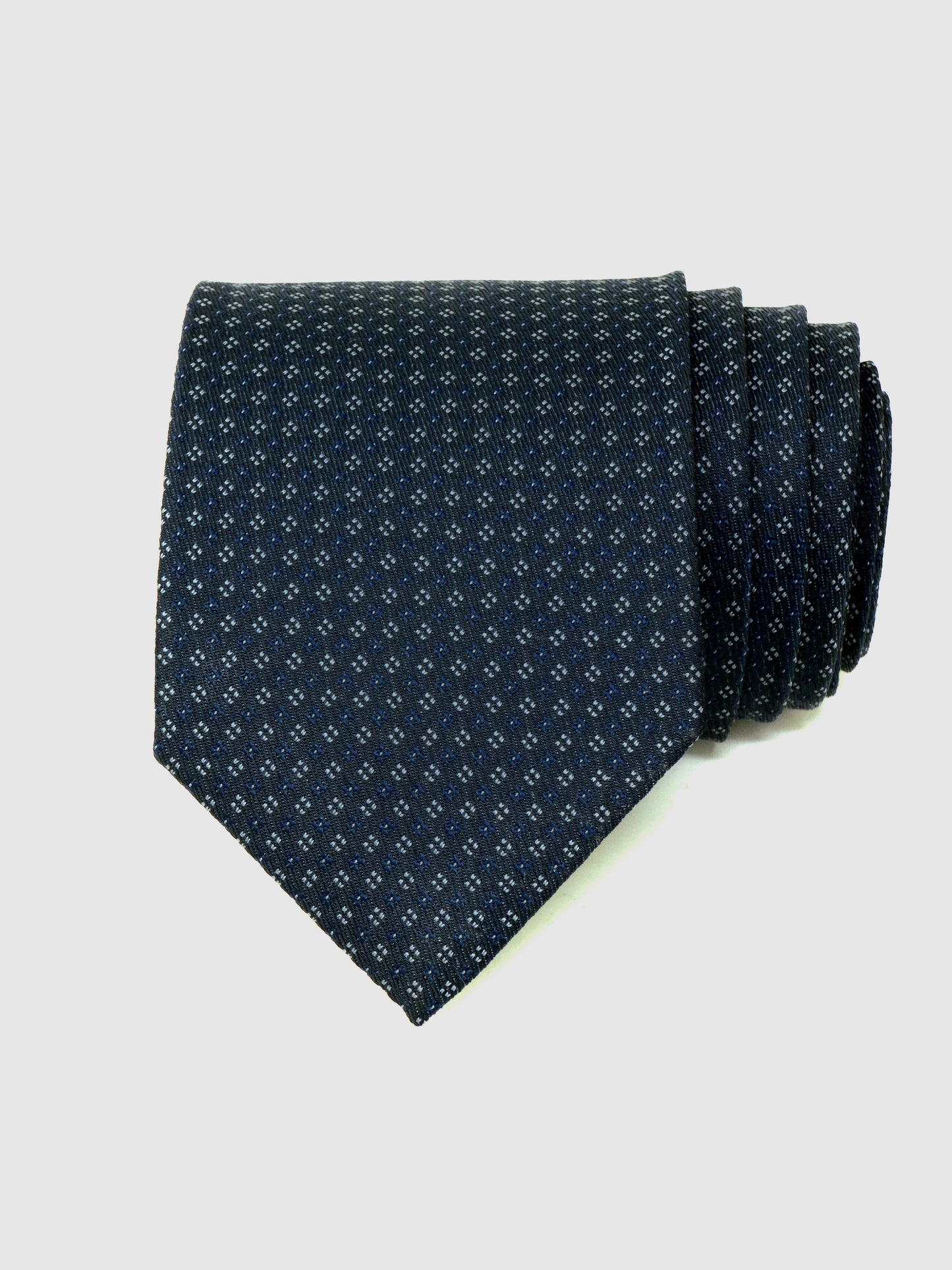 Kanthlangot Self Design Dark Blue Necktie