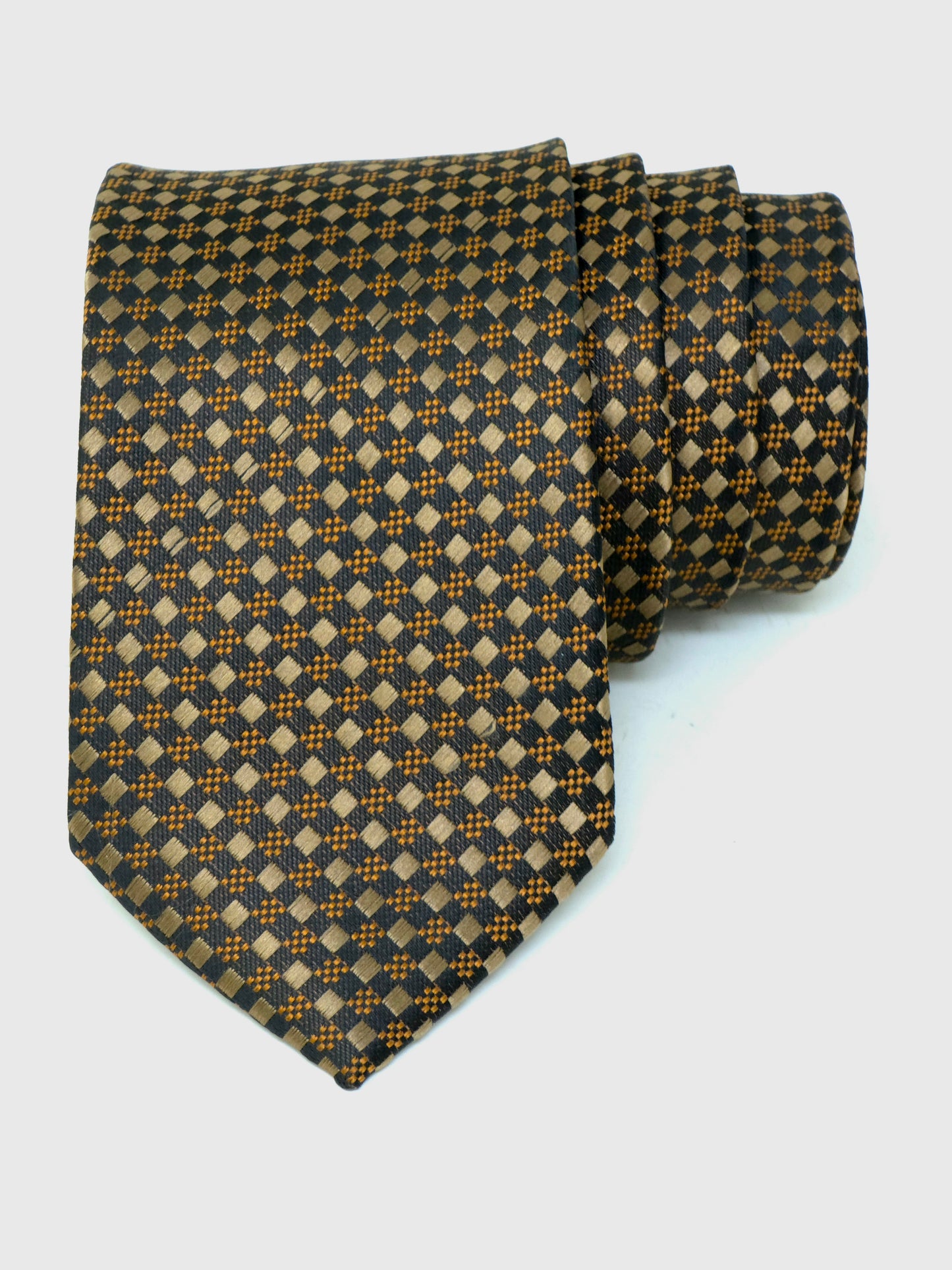 Kanthlangot Self Design Brown Necktie