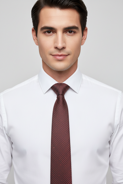 Kanthlangot Microfibre Dark Red Necktie